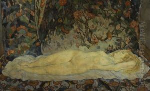 Nude In Repose by Emil Orlik