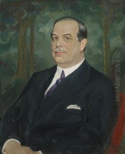Portrait Eines Sitzenden Mannes by Emil Orlik