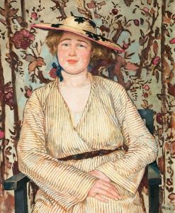 Portrait Of A Lady With Hat by Emil Orlik
