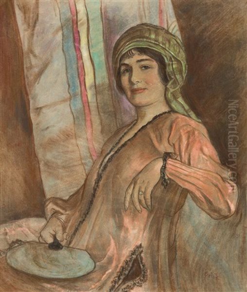 Portrat Einer Dame In Orientalischen Kleidern - view 1