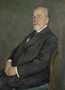 Portrait Eines Sitzenden Mannes
