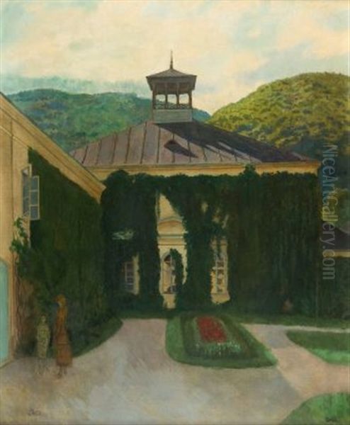 Vor Einem Schloss In Hugeliger Landschaft - view 1
