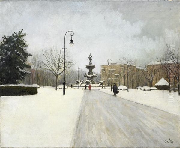 Der Lutzow Platz Im Winter - view 1