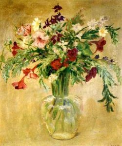 Sommerblumen In Einer Glasvase by Emil Orlik