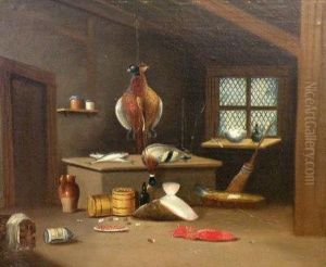 The Game Larder With Hare, Pheasant And Grouse In An Interior