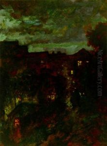 Berlin By Night by Emil Orlik