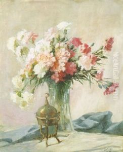Nelkenstrauss In Einer Vase by Emil Orlik
