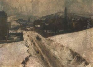 Abendstimmung Aus Dem Atelier (winterabend Lizkastrase) by Emil Orlik