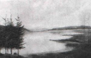 Landschaft Mit See