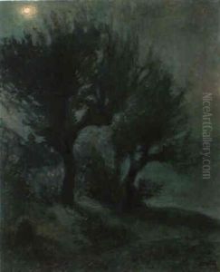 Landschaft Im Mondschein by Emil Orlik