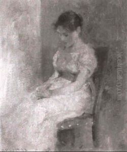 Sitzende Frau (frau Cornelia Moor) by Emil Orlik