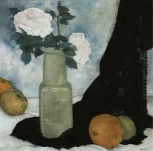 Stilleben Mit Fruchten, Rosen Und Tuch Stilleben Mit Fruchten, Rosen Und Tuch