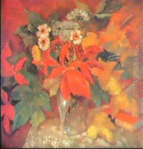 Herbststrauss In Alabastervase
