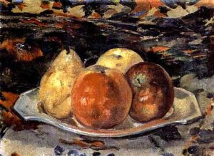 Stilleben Mit Birne Und Apfeln