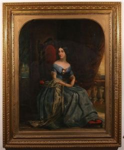 Portrait Of A Evdokia Petrovna Sokolova by Pimen Nikitich Orlov