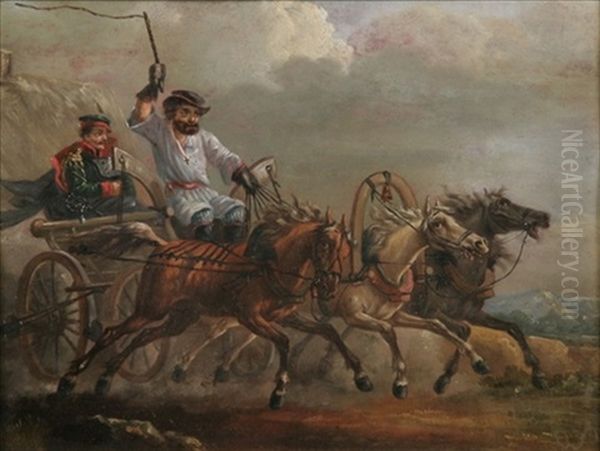 Military Officer In A Troika - view 1