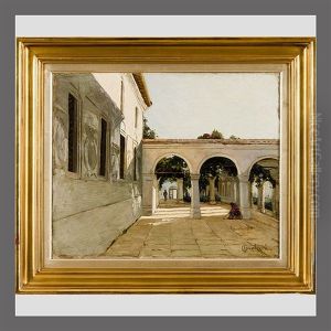In The Shadow Of The Palace In Italy by Vladimir Donatovitch Orlovsky