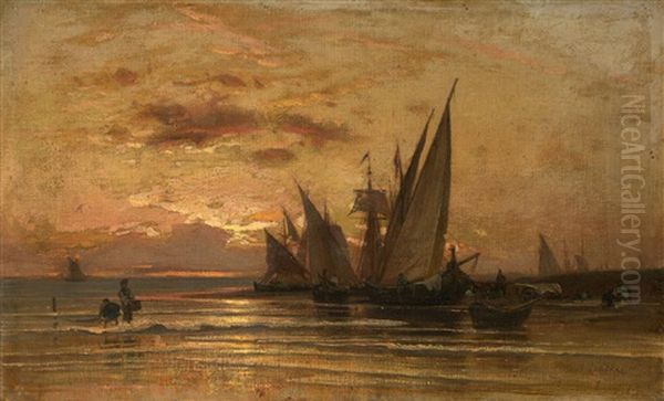 Fishing Boats At Sunrise - view 1
