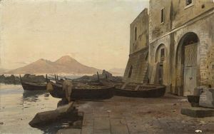 View Of Mount Vesuvius From The Bay Of Naples by Vladimir Donatovitch Orlovsky