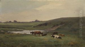 Cows In A Pasture by Vladimir Donatovitch Orlovsky