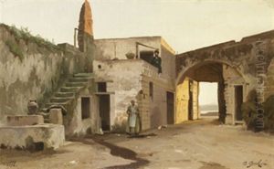 Morning Sun In A Southern Village by Vladimir Donatovitch Orlovsky