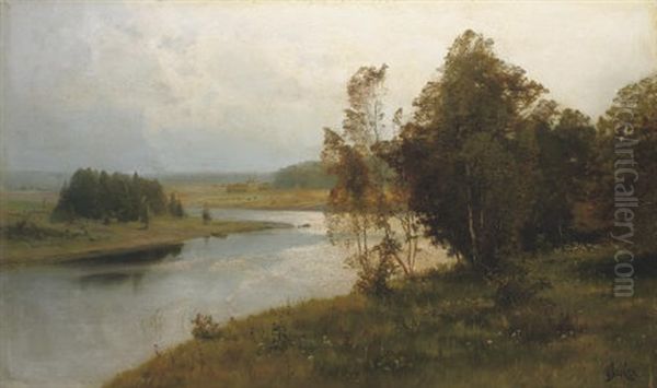 A River Landscape With A Church Beyond - view 1