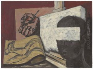 El Estudio Del Pintor (also Known As Naturaleza Muerta--autorretrato) by Jose Clemente Orozco