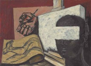 El Estudio Del Pintor (also Known As Naturaleza Muerta (autorretrato)) by Jose Clemente Orozco