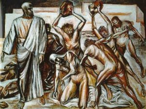 Martirio De San Esteban by Jose Clemente Orozco