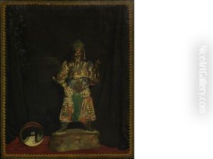 Still Life, Pottery Figure Of The Chinese War God Kuan-ti, And A Crystal Ball