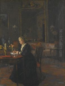 Portrait Interior: Louisa Caroline Elizabeth Hamilton by Sir William Newenham Montague Orpen
