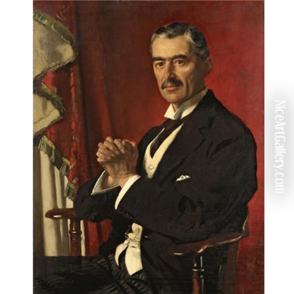 Portrait Of Neville Chamberlain - view 1