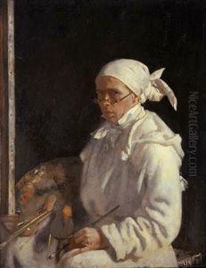 The Painter; Self Portrait With Glasses by Sir William Newenham Montague Orpen