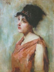 Pensive Young Woman by Sir William Newenham Montague Orpen