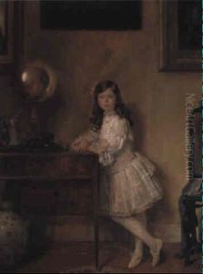 Miss Annie Harmsworth In An Interior by Sir William Newenham Montague Orpen
