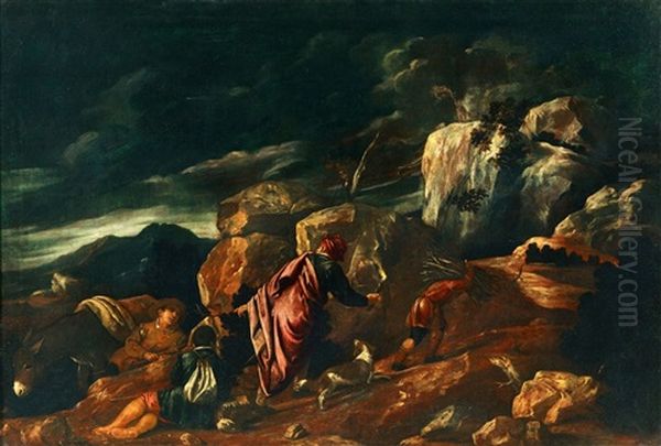Landscape With The Sacrifice Of Isaac by Pedro Orrente
