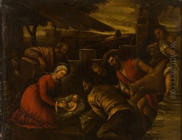 Maria Mit Dem Kinde Von Den Hirten Bestaunt - view 1