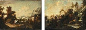 A Rocky River Landscape With Balaam And The Angel A Rocky River Landscape With Balaam And The Angel