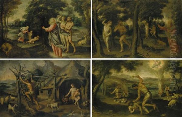 Genesis, Chapters 2-4: God With Adam And Eve In The Garden Of Eden - view 1