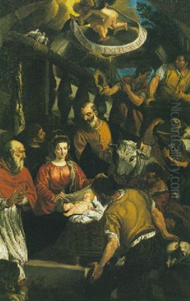 L'adorazione Dei Pastori Con S. Girolamo A Sinistra - view 1