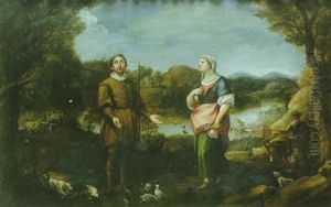 Saint Isidore Le Laboureur Et Santa Maria De La Cabeza by Pedro Orrente