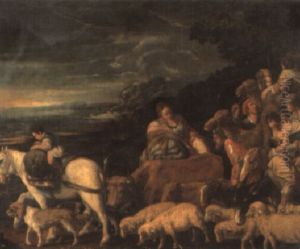 Partida De Jacob Con Sus Rebanos by Pedro Orrente