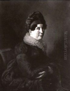 Portrait De Madame De R. by Andre Jacques Victor Orsel