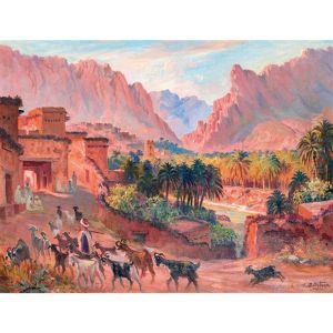 Troupeau De Chevres A El-kantara by Jose Benito Ortega