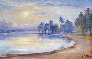 Palmeraie Au Bord De L'eau by Jose Benito Ortega