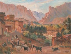 Les Gorges D'el Kantara En Algerie by Jose Benito Ortega