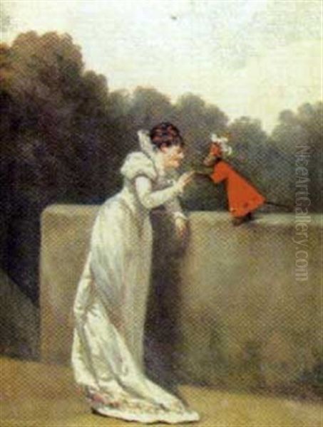 Elegante Jouant Avec Un Singe Costume - view 1