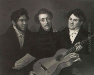 Three Men With A Guitar by Benjamin Orth