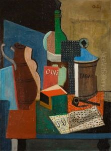 Nature Morte Au Pot A Tabac, 1916 by Manuel Ortiz De Zarate