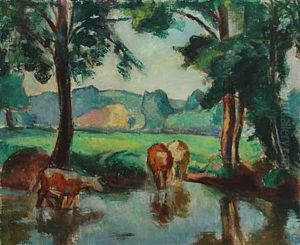 Paysage De Bourgogne by Manuel Ortiz De Zarate